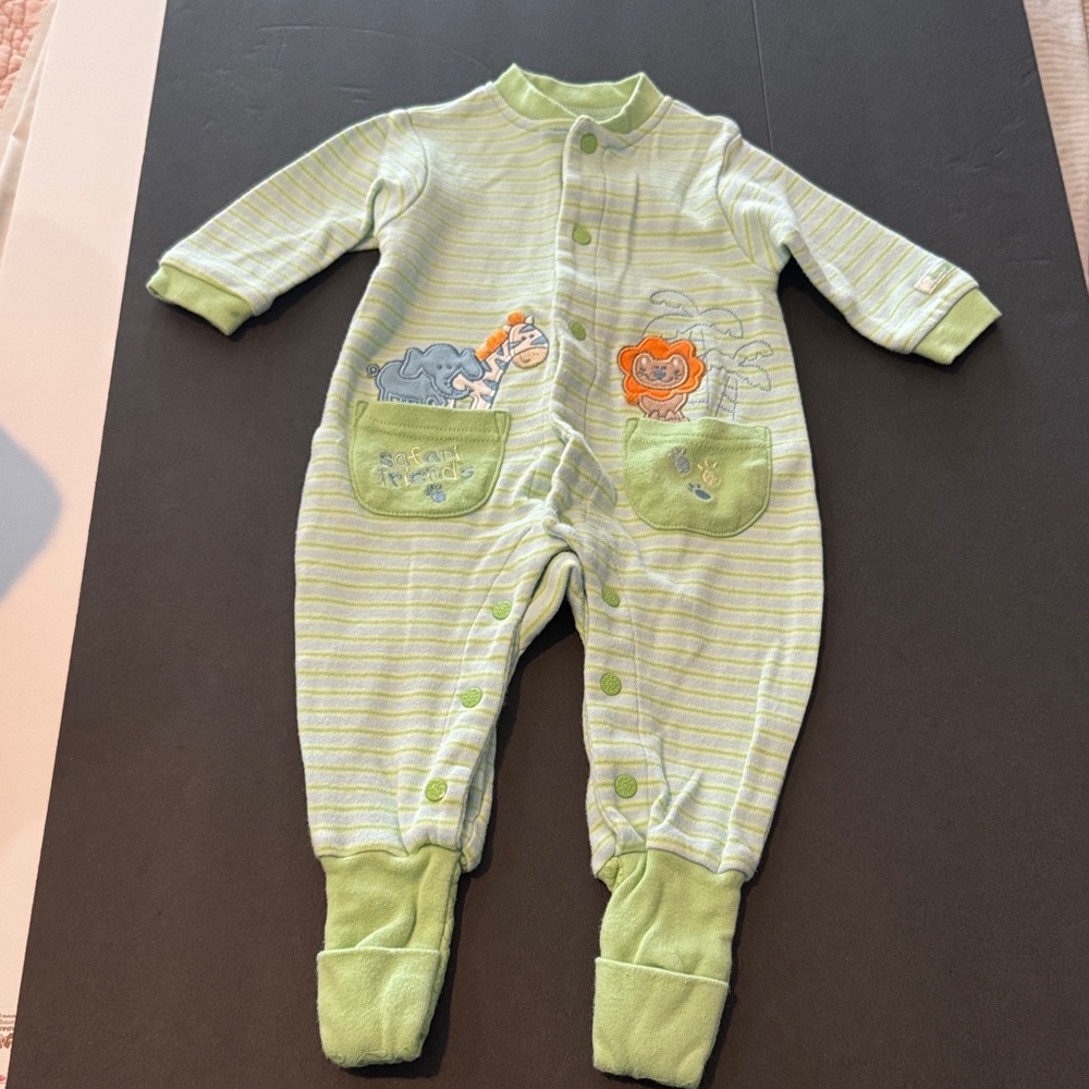 Playful Animal Print Kids Footie